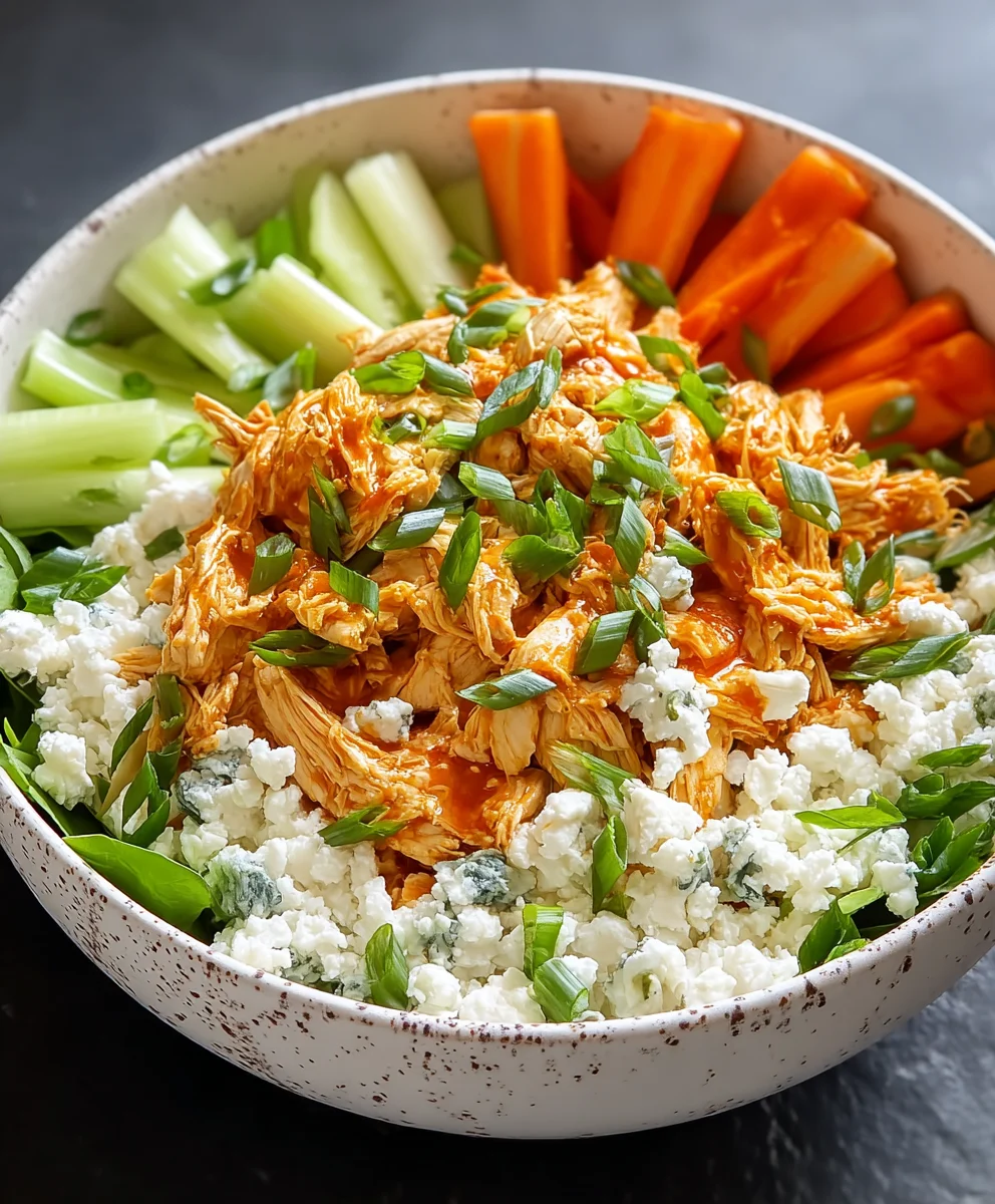 Spicy Buffalo Chicken Cottage Cheese Bowl-Healthy Meal