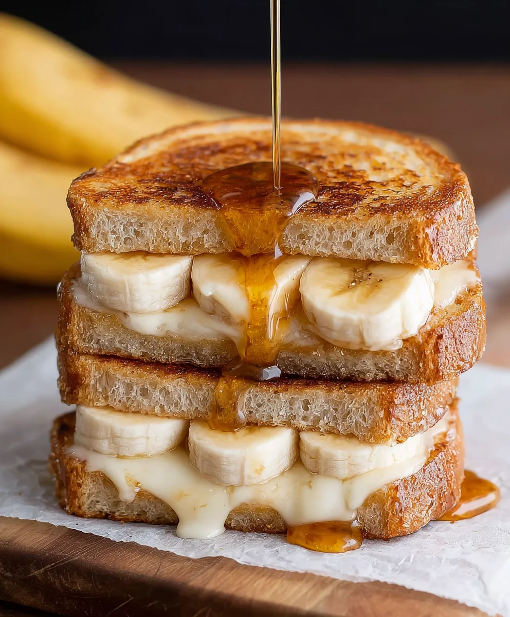 Honey Banana Grilled Cheese- Sweet & Savory Melt