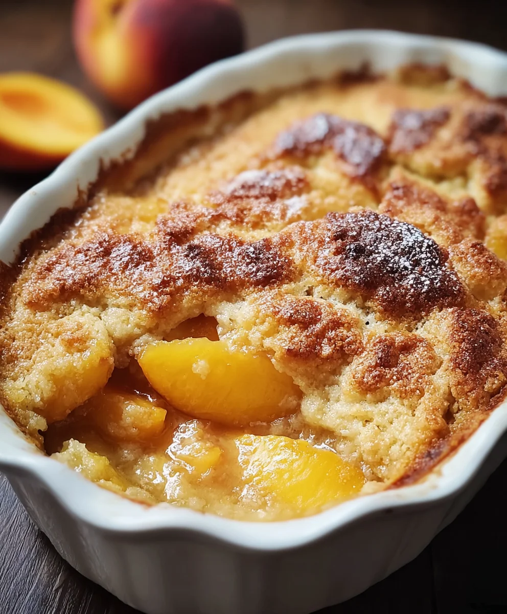Easy Peach Cobbler Recipe- Simple Dessert Delight
