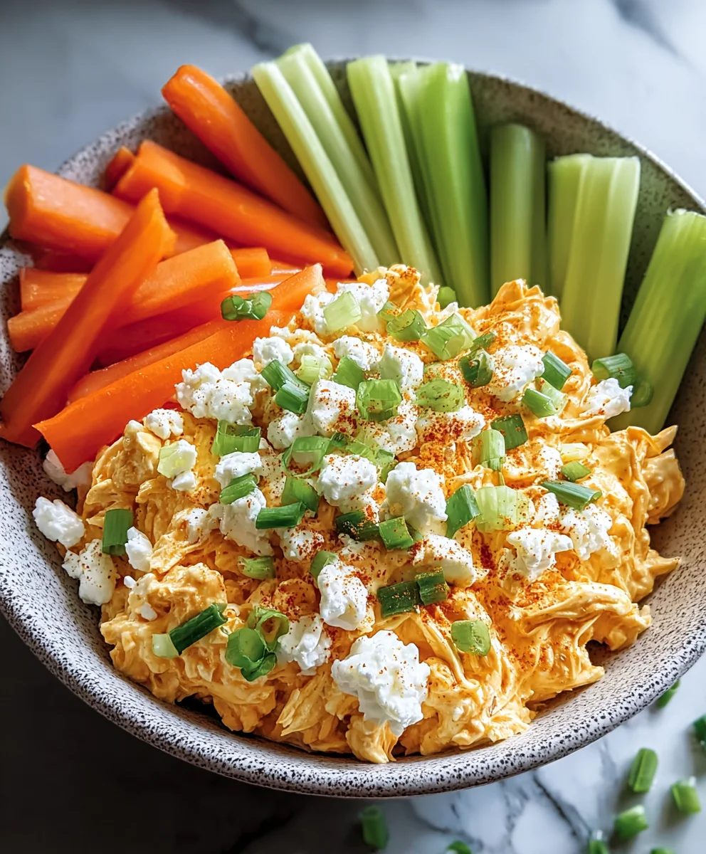Spicy Buffalo Chicken Cottage Cheese Bowl-Healthy Meal