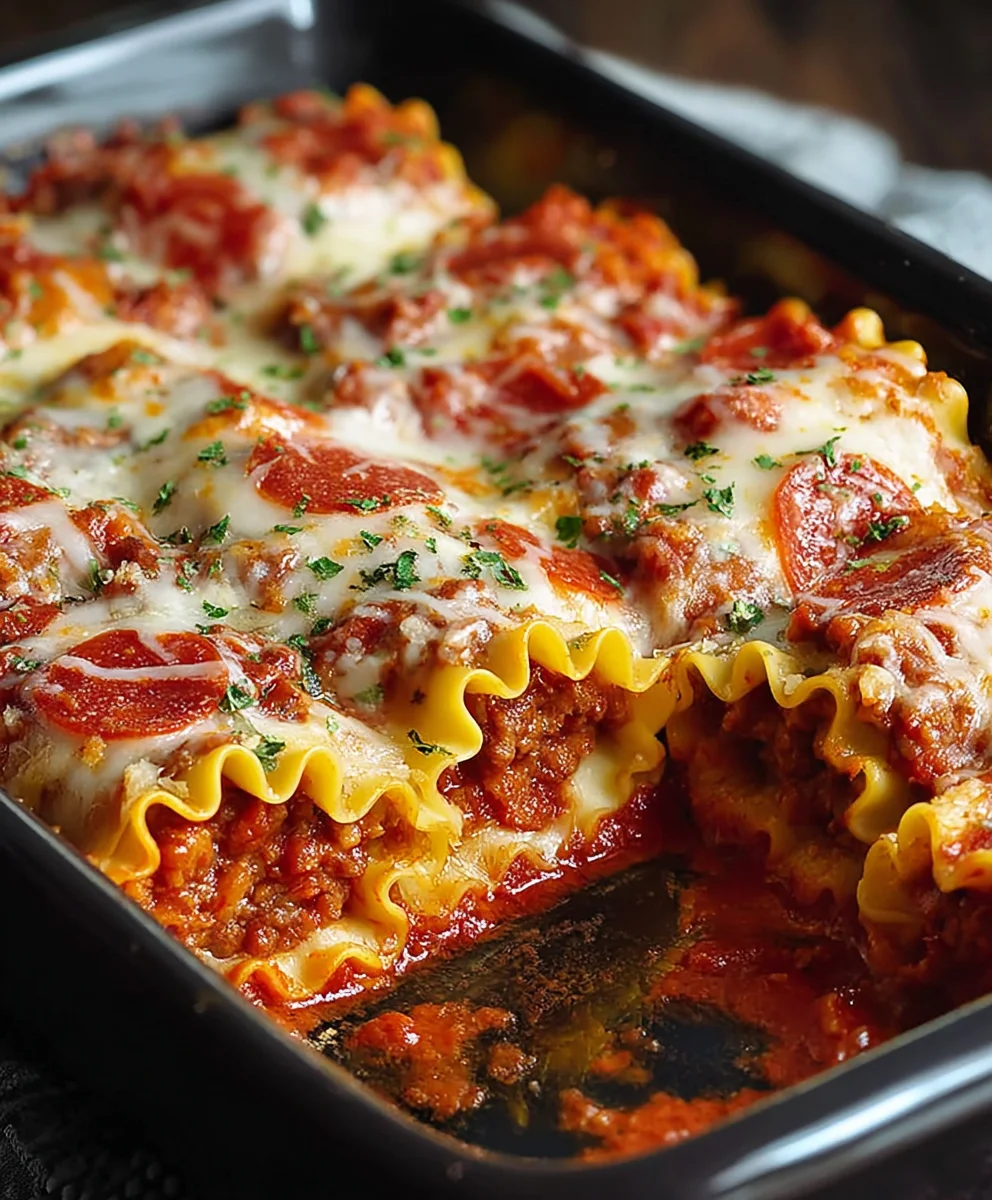 Beef Beef Pepperoni Pizza Lasagna Roll Ups Recipe