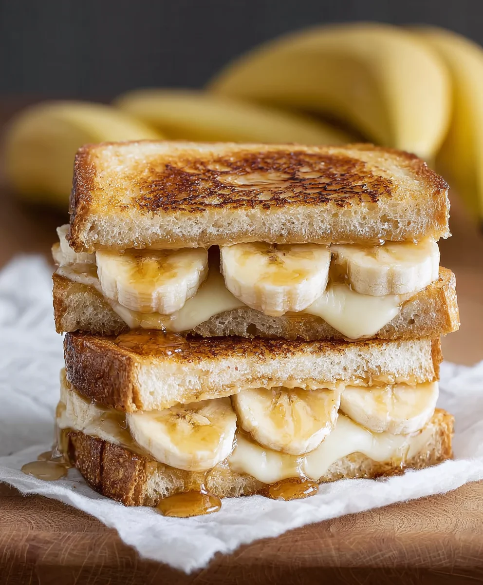 Honey Banana Grilled Cheese- Sweet & Savory Melt