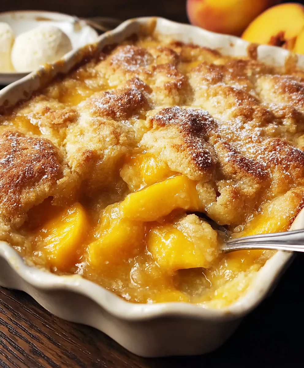 Easy Peach Cobbler Recipe- Simple Dessert Delight