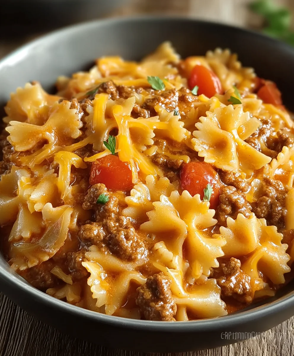 Easy Velveeta Beef Pasta Dinner - Creamy & Delicious