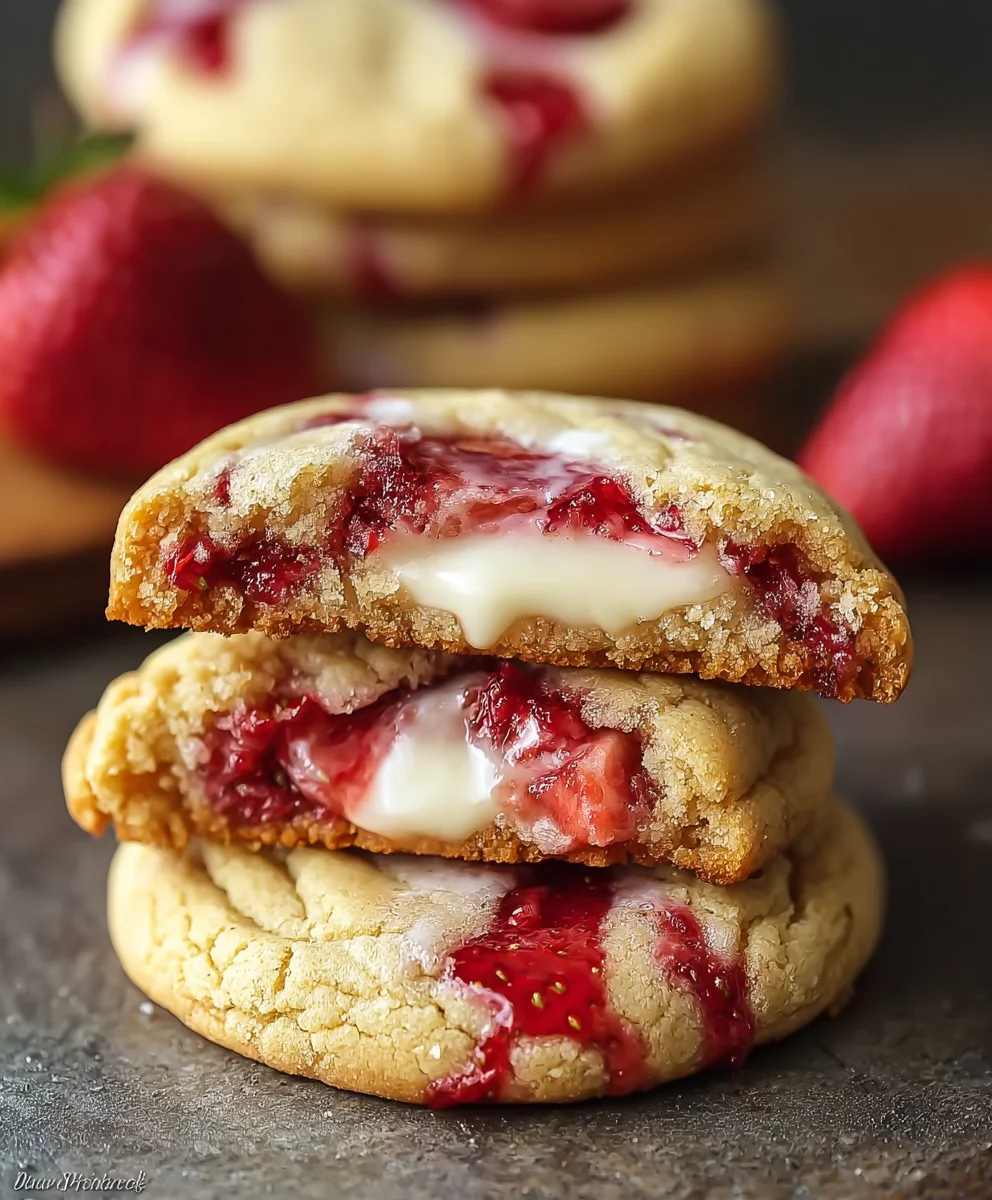Strawberry Cheesecake Cookies-Creamy Delicious Treat