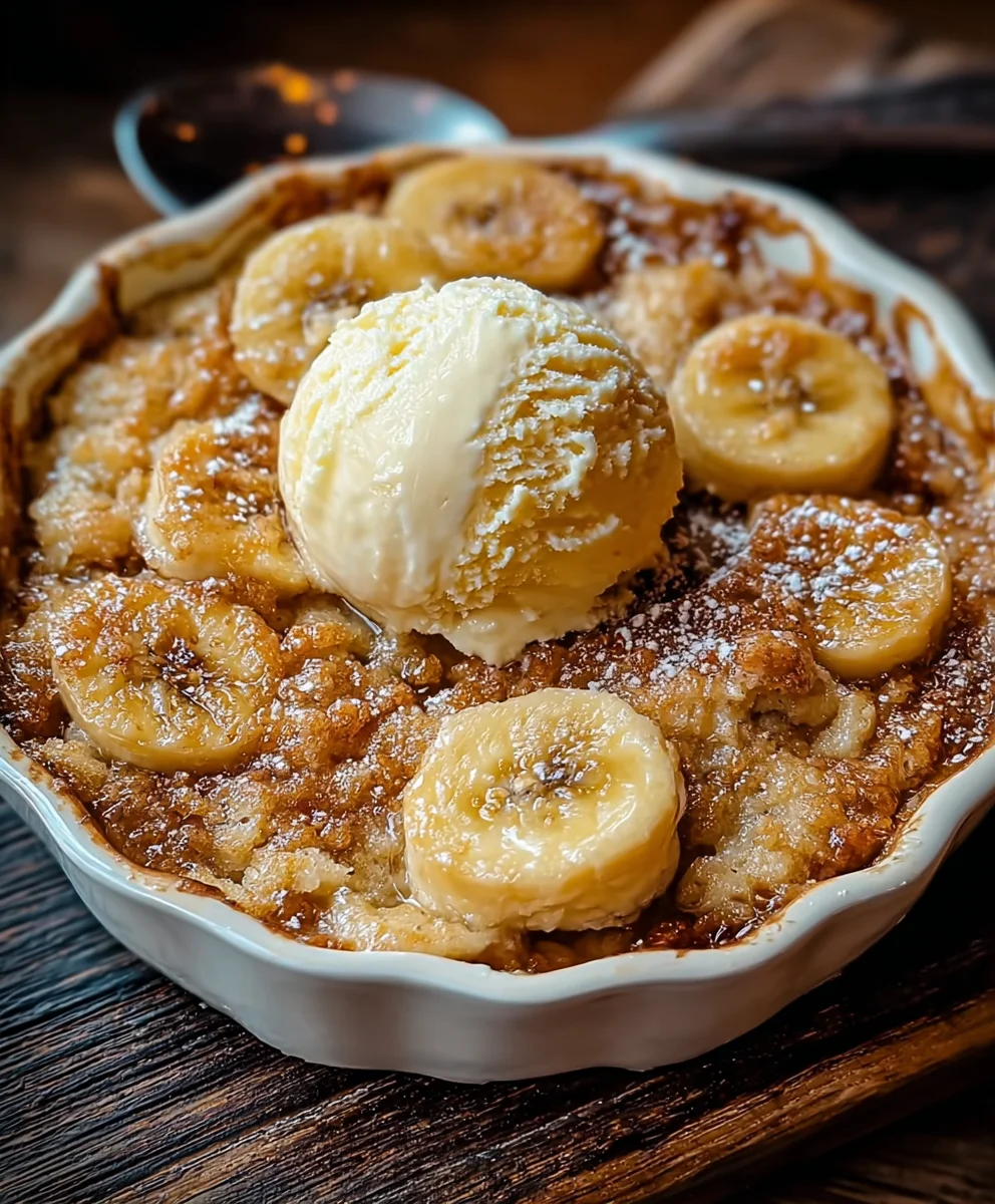 Southern Banana Cobbler-Easy Delicious Dessert Recipe