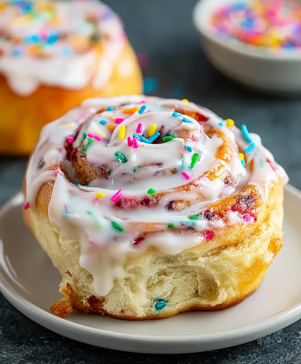 Funfetti Cinnamon Rolls - Easy Homemade Delight