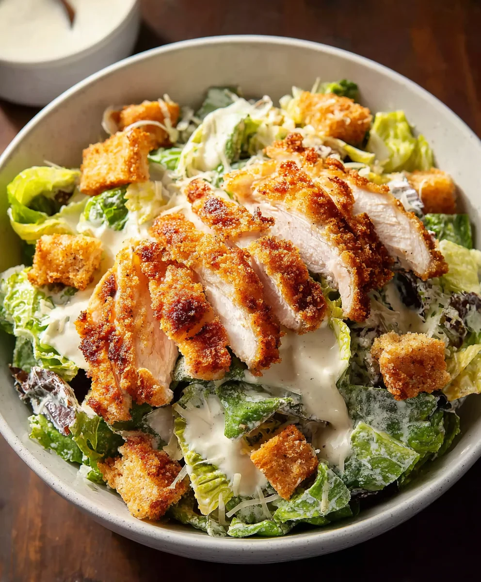 Extra Crispy Chicken Caesar Salad Recipe-Best Flavor