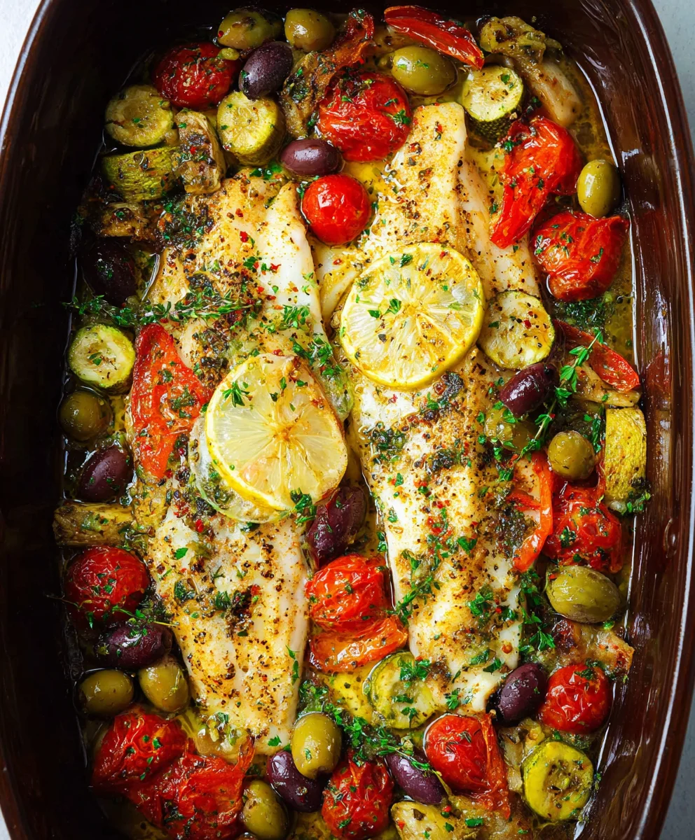 Easy Mediterranean Baked Fish Recipe-Flavorful & Quick