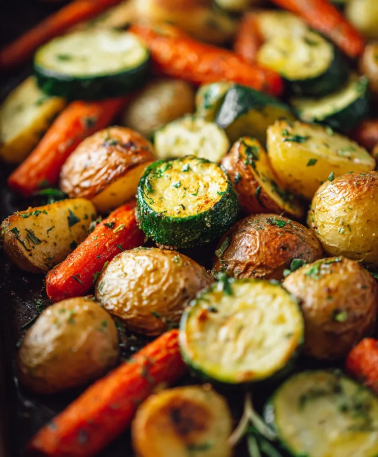 Garlic Herb Roasted Potatoes Carrots Zucchini