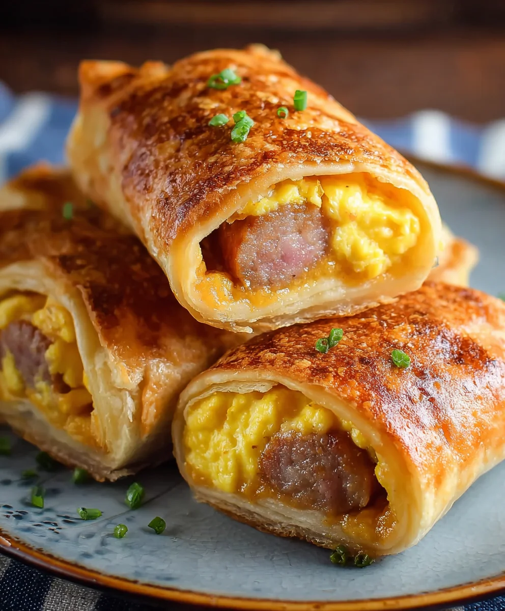 Beef Sausage Egg Breakfast Roll-Ups - Quick Easy Treat
