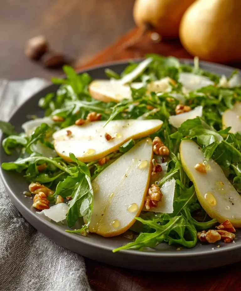 Pear Arugula Salad Honey Vinaigrette Recipe