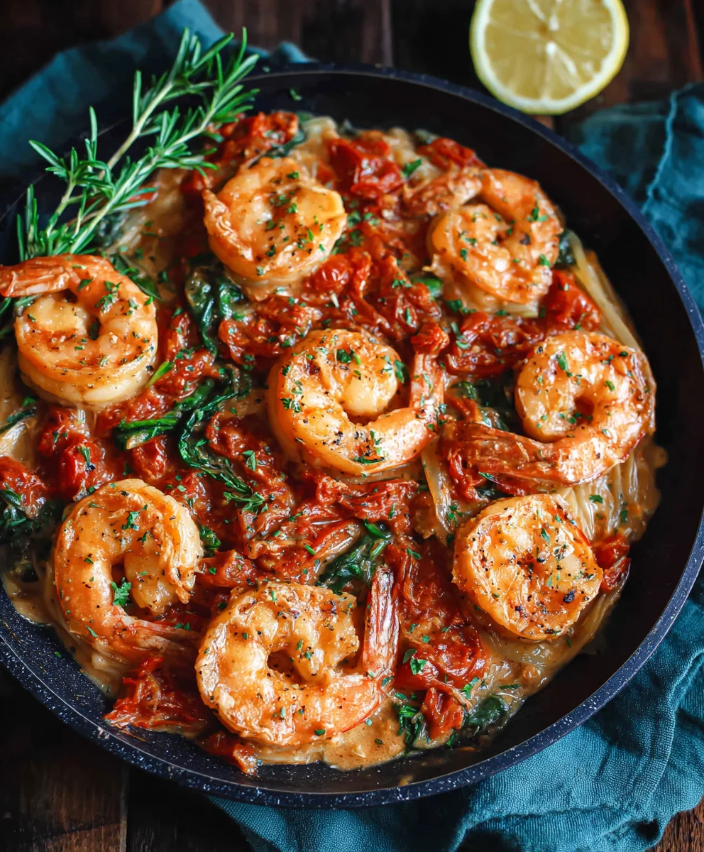 One-Pan Tuscan Shrimp Dinner Quick Delicious Meal