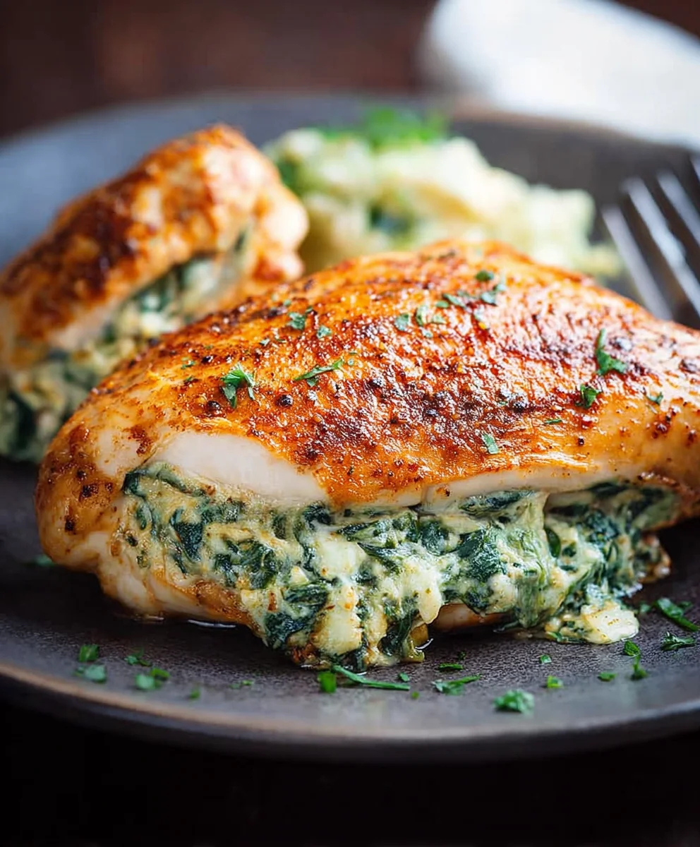 Spinach Stuffed Chicken Breasts Recipe