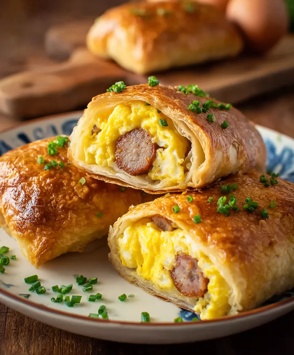 Beef Sausage Egg Breakfast Roll-Ups - Quick Easy Treat