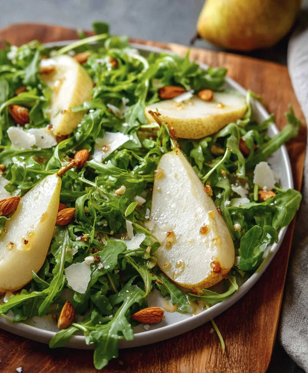 Pear Arugula Salad Honey Vinaigrette Recipe