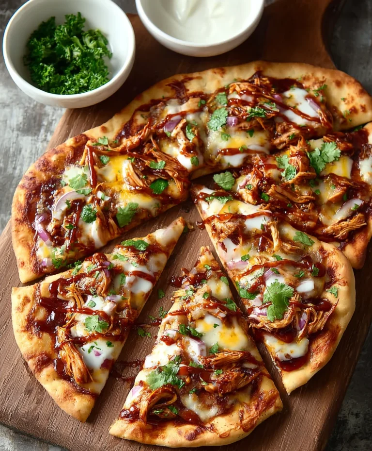 Easy BBQ Chicken Naan Pizza Recipe-Quick & Delicious