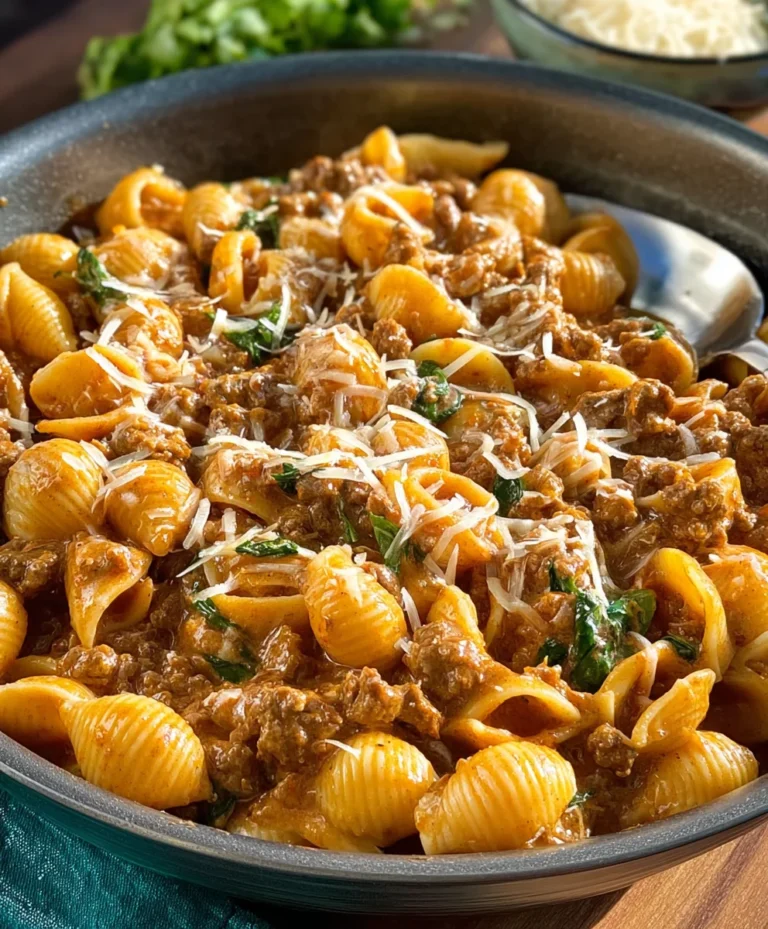 Creamy Beef and Shells Dinner-Easy Recipe