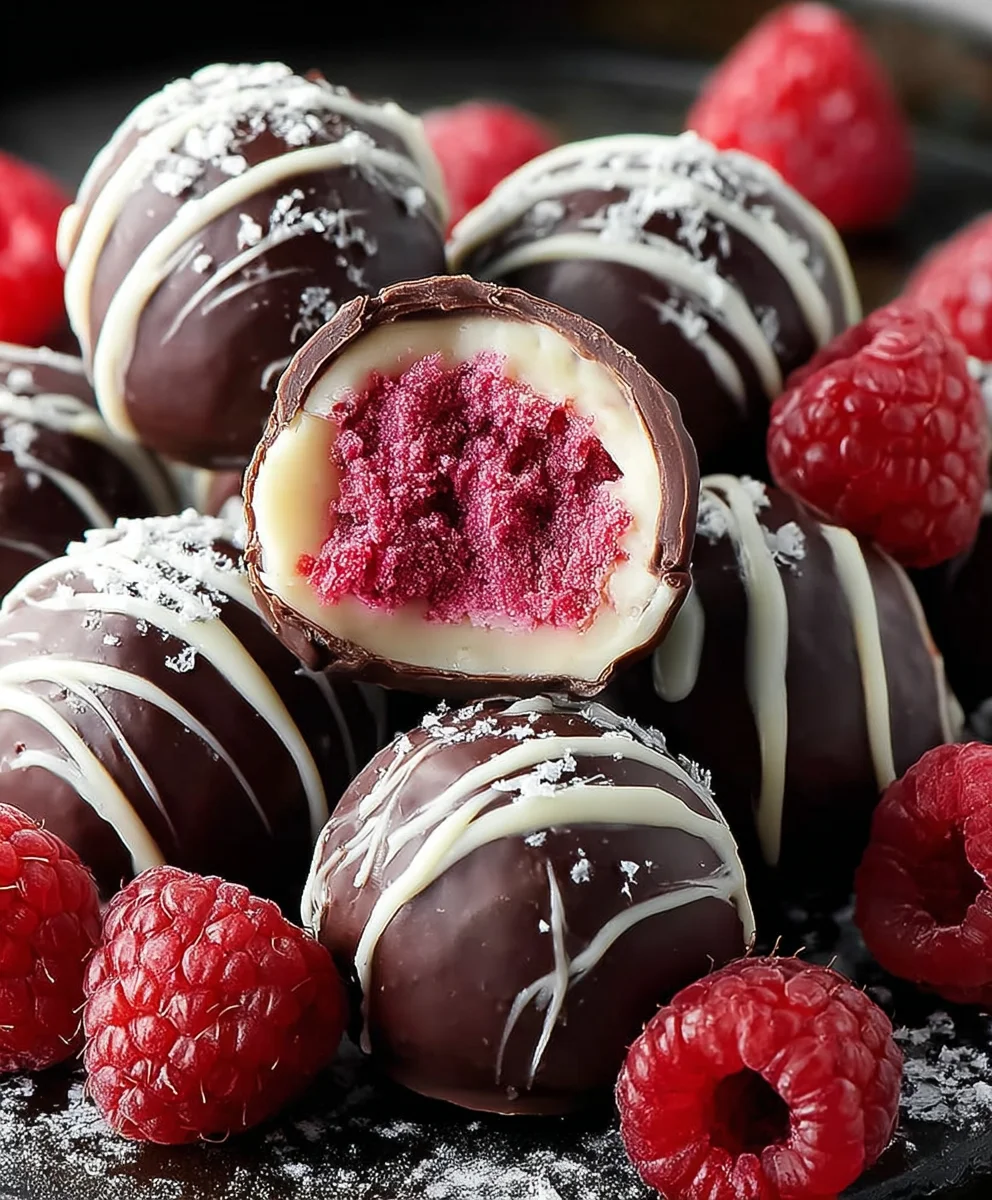 Easy Raspberry Cheesecake Truffles-No Bake Treat