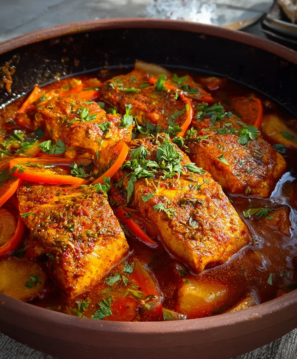 Classic Spicy Moroccan Fish - Rich Sauce Recipe