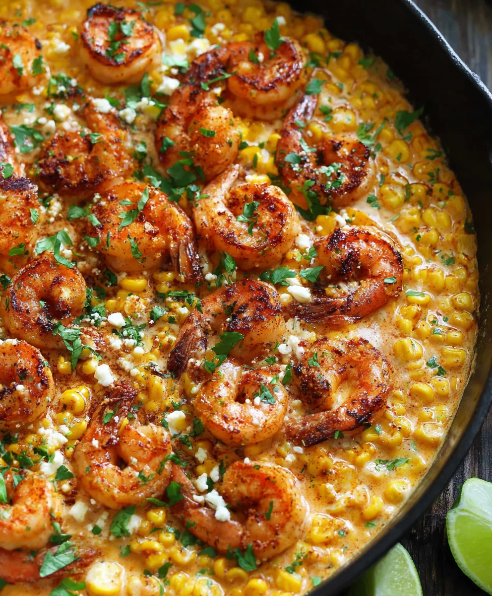 Shrimp Creamed Corn - Easy One-Pan Minute Meal