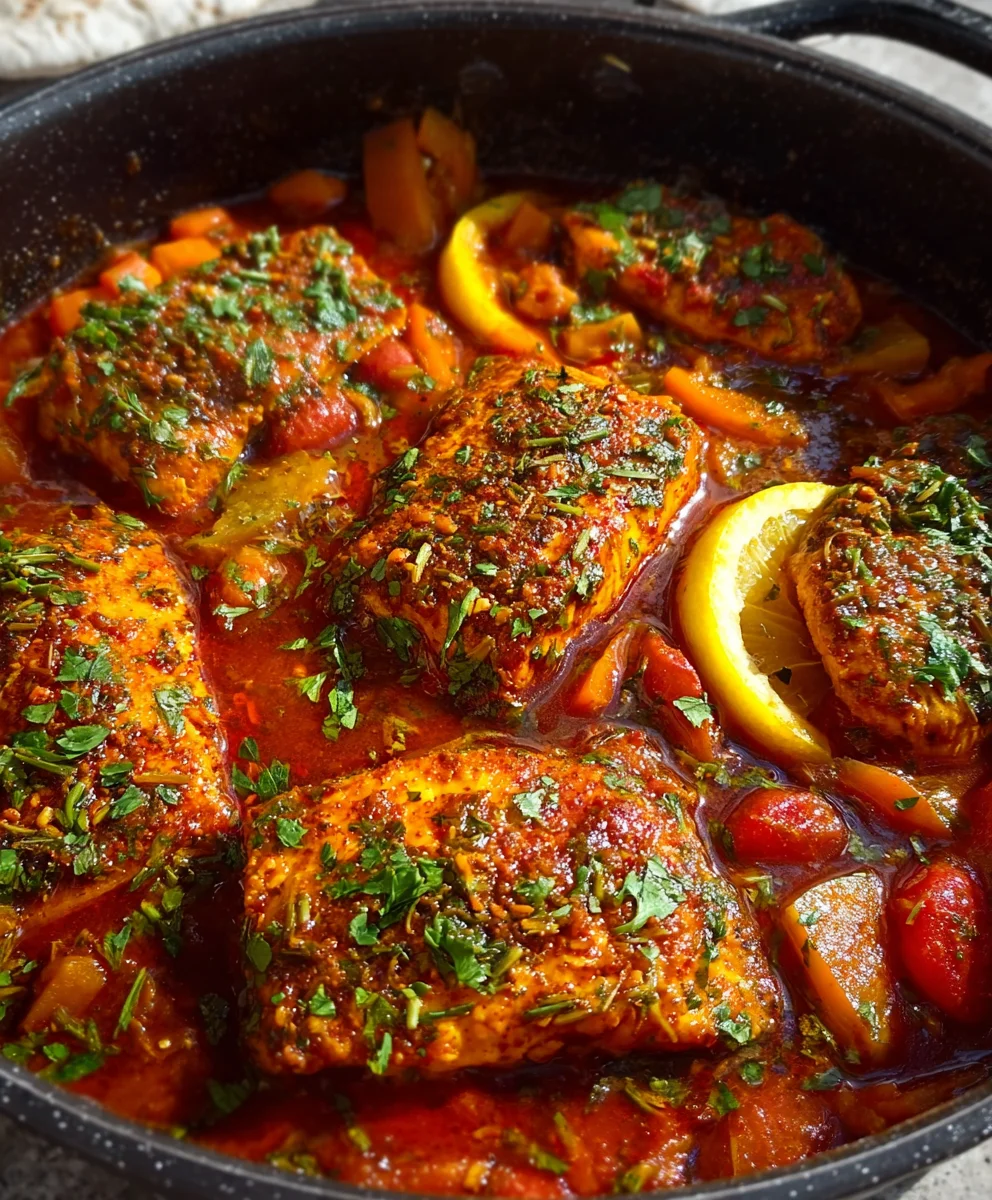 Classic Spicy Moroccan Fish - Rich Sauce Recipe