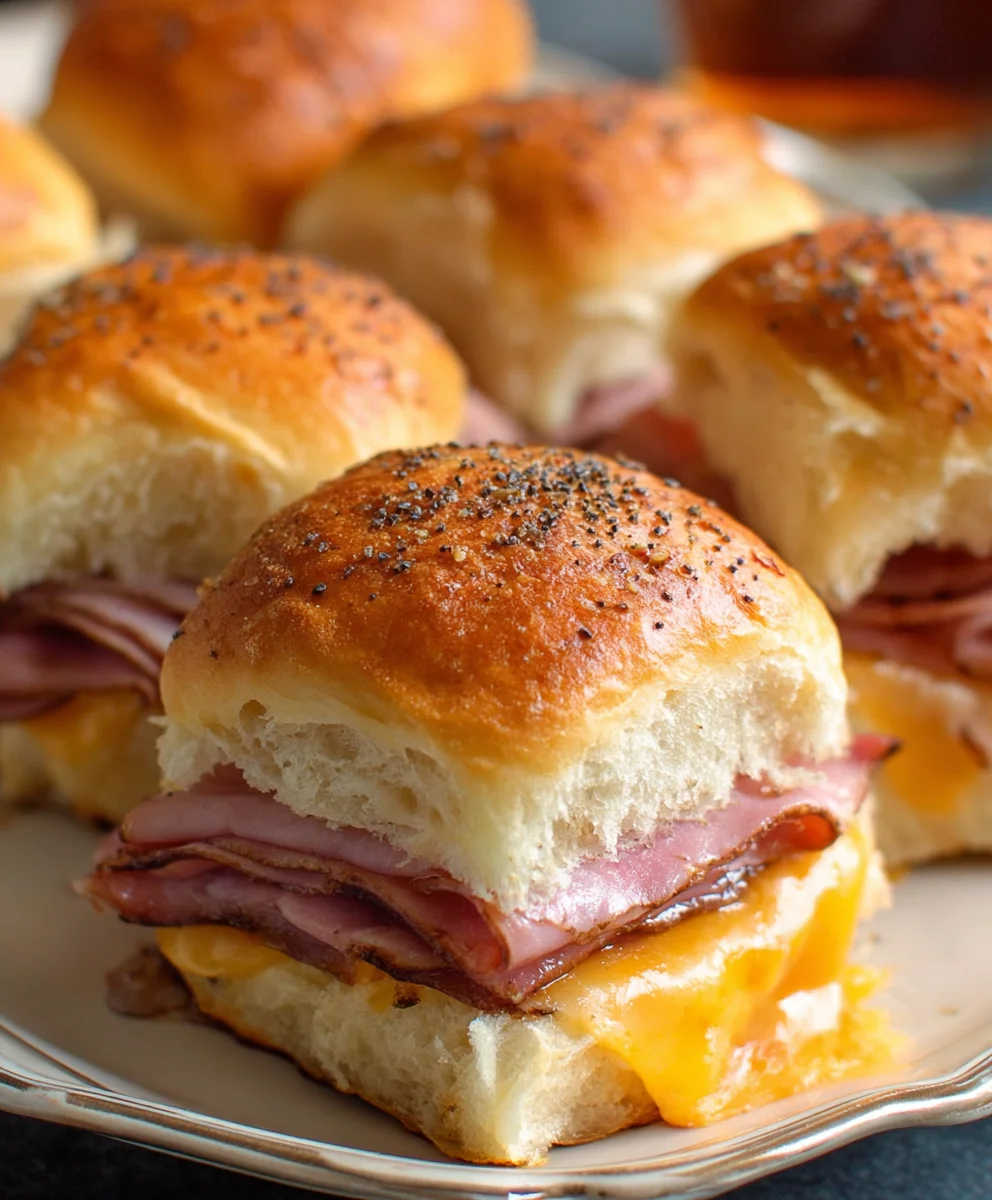 Baked Beef Beef Ham and Cheese Sliders - Easy Meal