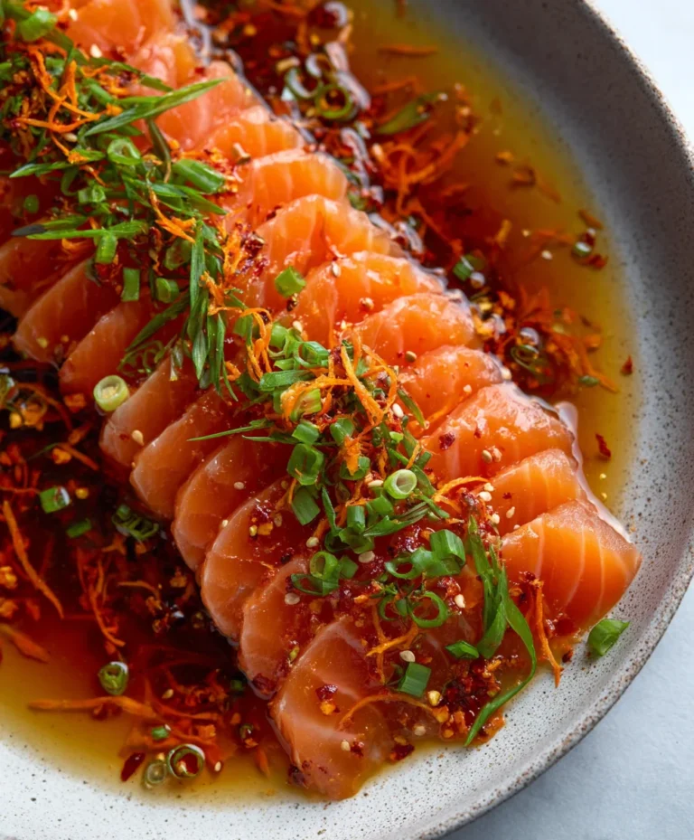 Spicy Salmon Crudo – Fresh Carrot Kick