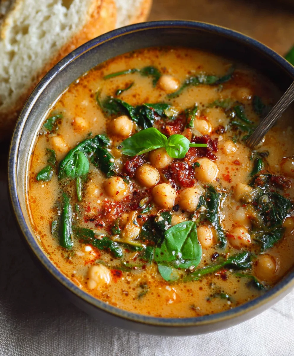 Tuscan Garbanzo Bean Soup - Hearty & Flavorful Recipe