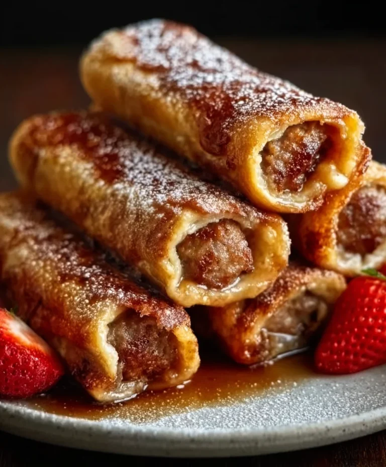 Beef Sausage French Toast Roll-Ups-Easy Breakfast
