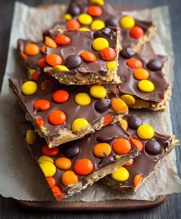 Reese’s Pieces Peanut Butter Bark-Easy Sweet Treat
