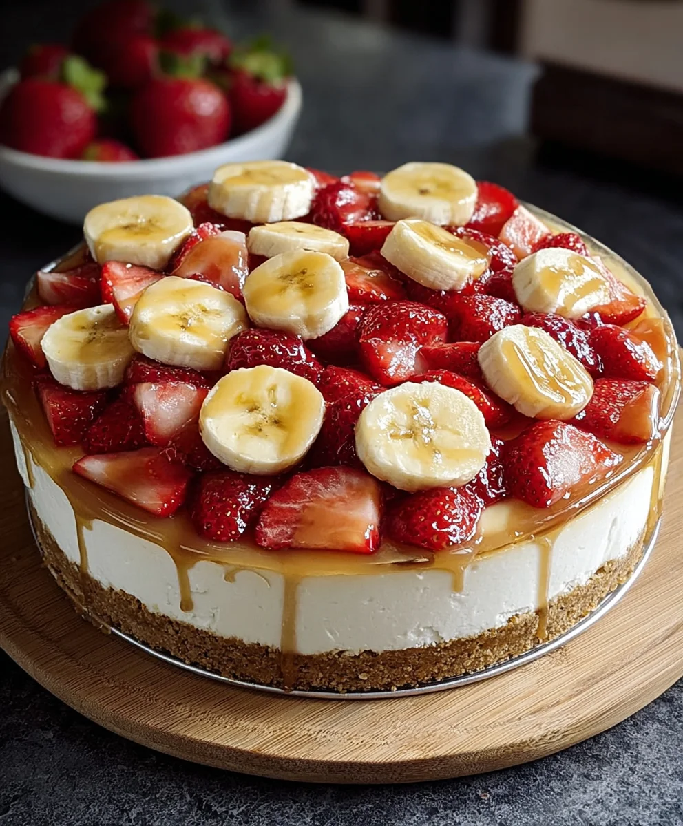 Strawberry Banana Cheesecake Pudding-Dessert