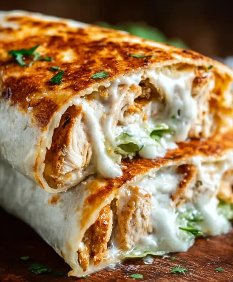 Cheesy Garlic Chicken Wraps – Easy Quick Dinner