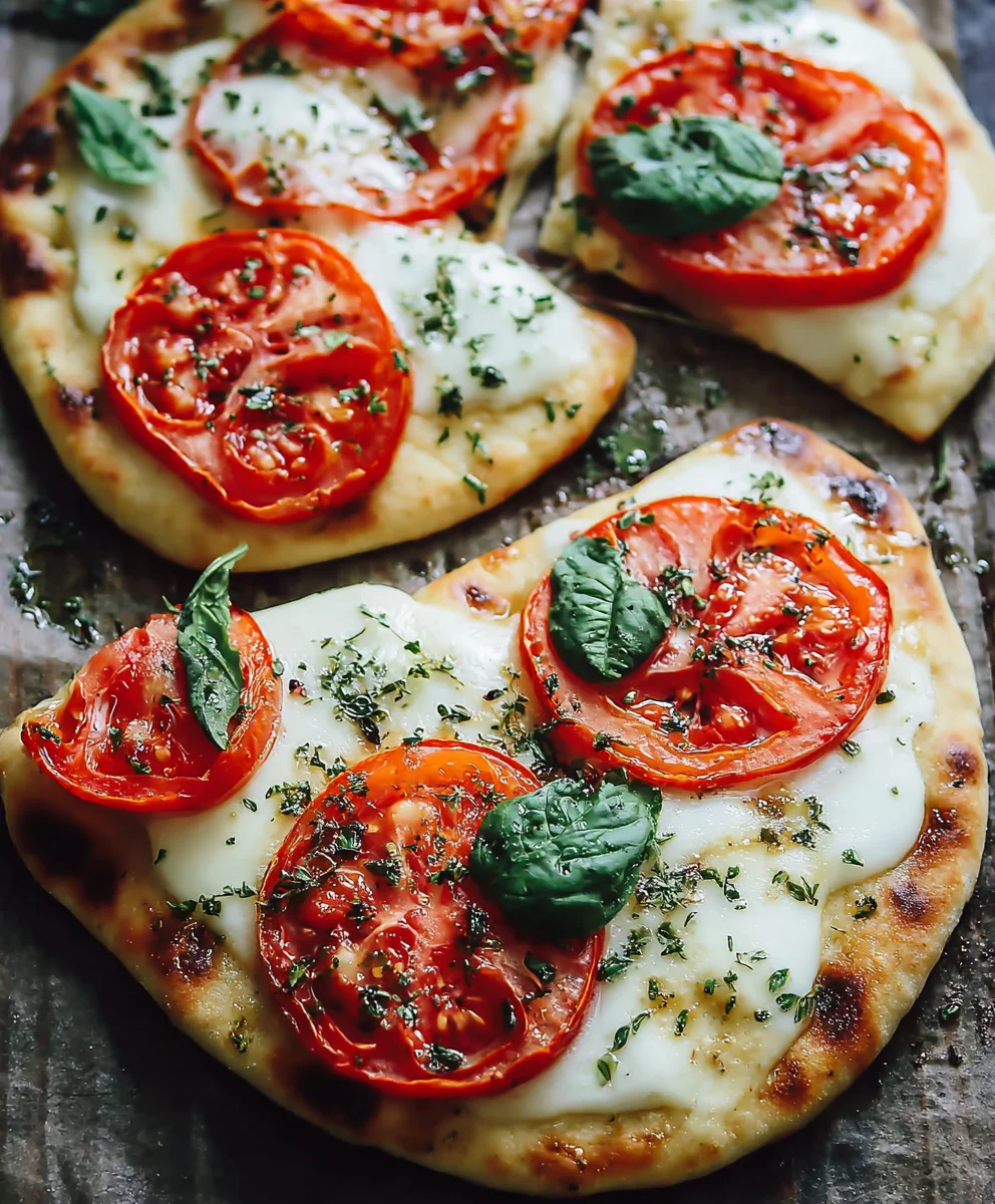 Easy Caprese Naan Pizza - Quick & Fresh Recipe