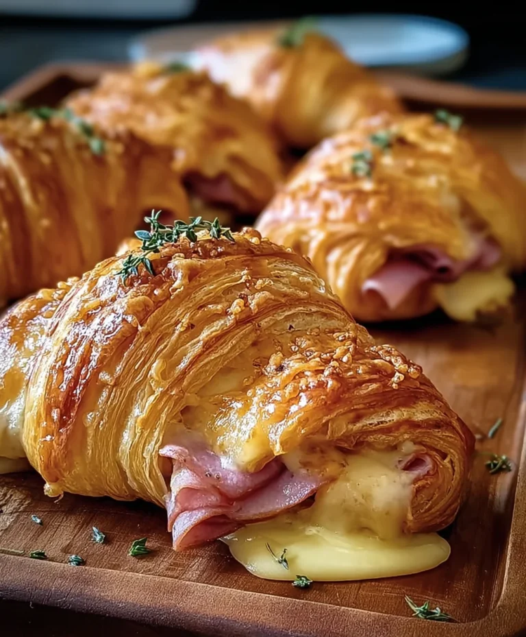 Baked Beef Beef Ham Cheese Croissants Recipe