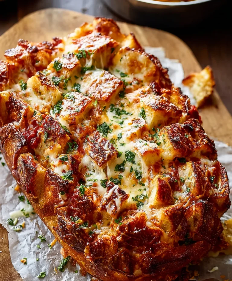 Cheesy Pull Apart Pizza Bread- Easy & Delicious Recipe
