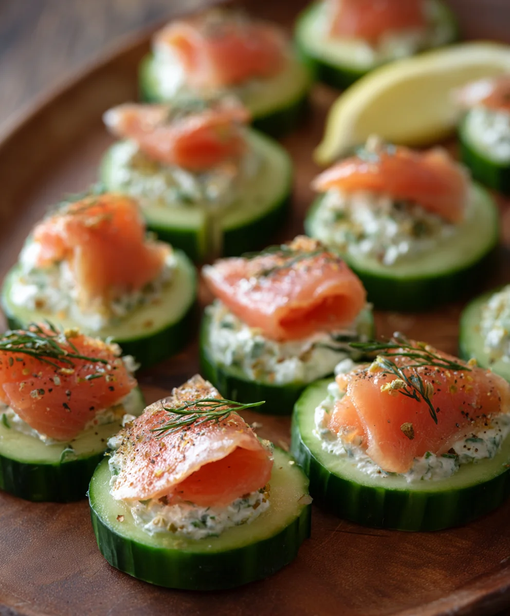 Cucumber Smoked Salmon Bites- Easy Appetizer Recipe