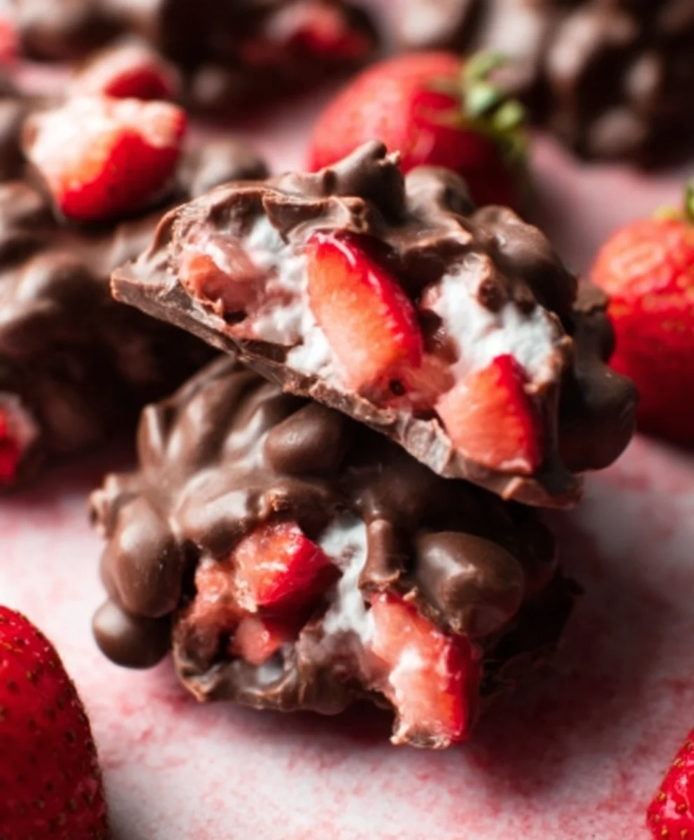 Chocolate Strawberry Yogurt Clusters Easy Snack