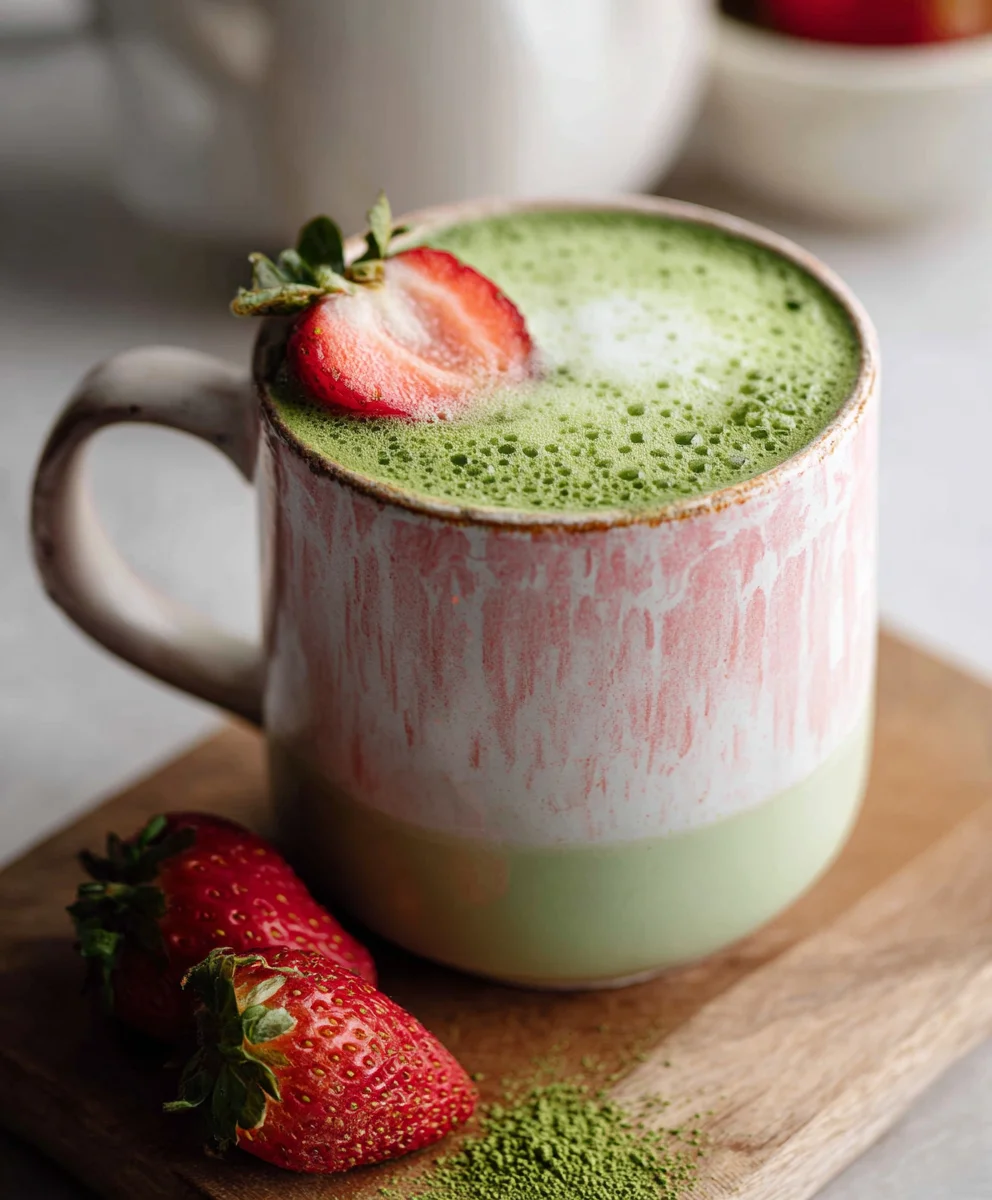 Strawberry Matcha Latte - Refreshing Sweet & Earthy Drink
