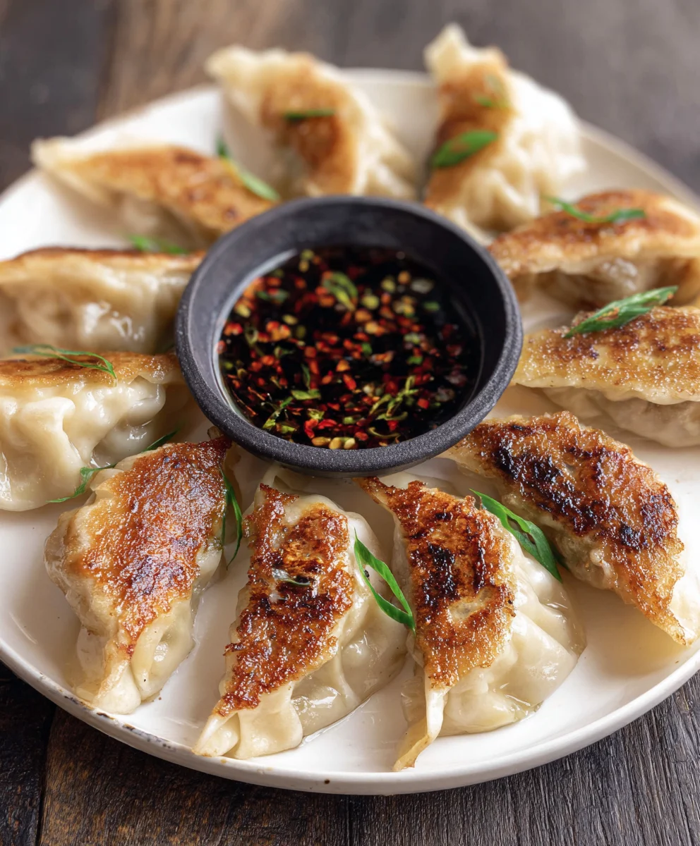 Easy Pan Fried Chicken Potstickers Recipe