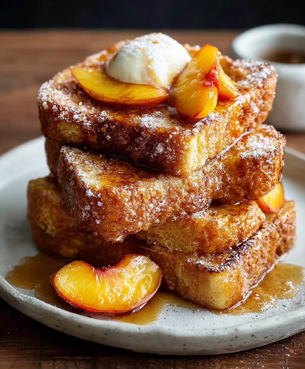 Peach Cobbler French Toast Easy Recipe