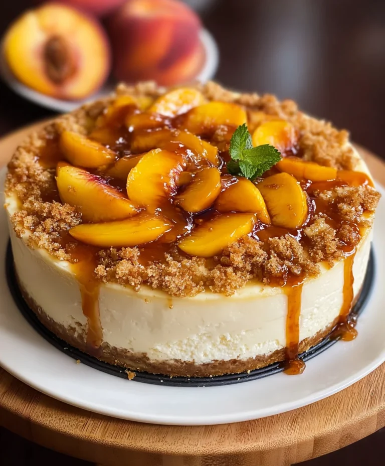 Peach Cobbler Cheesecake – Decadent Dessert Recipe
