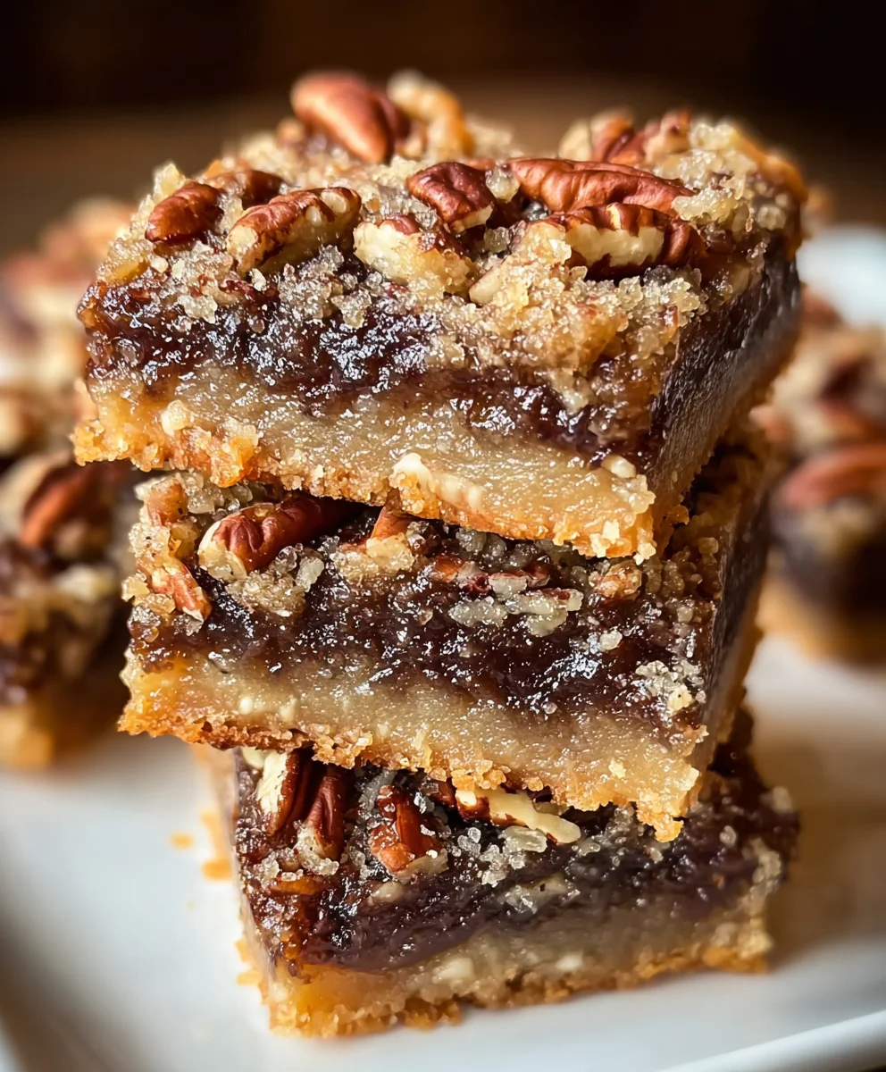 German Chocolate Pecan Pie Bars - Easy Dessert