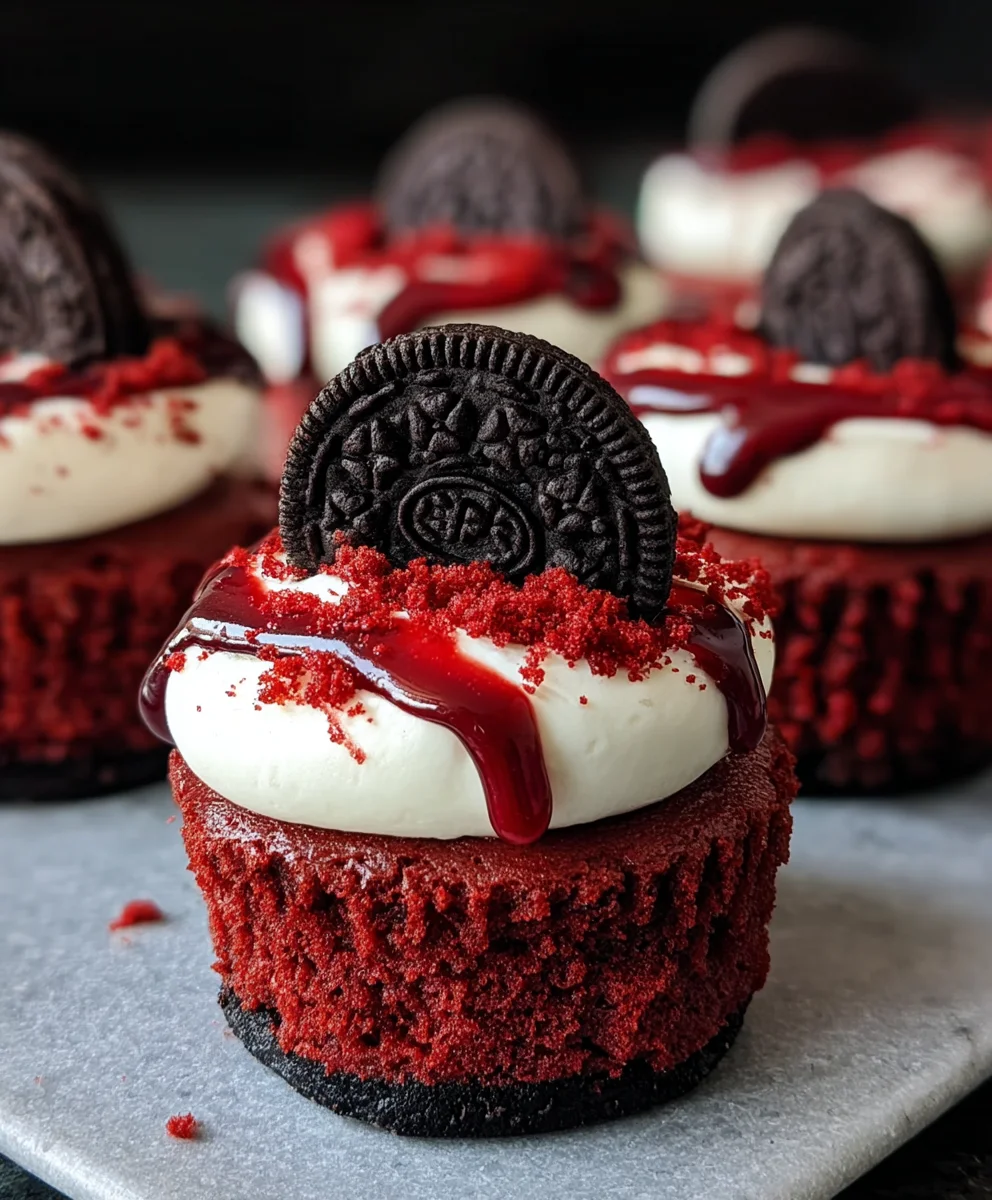 Mini Red Velvet Oreo Cheesecake-Easy Dessert