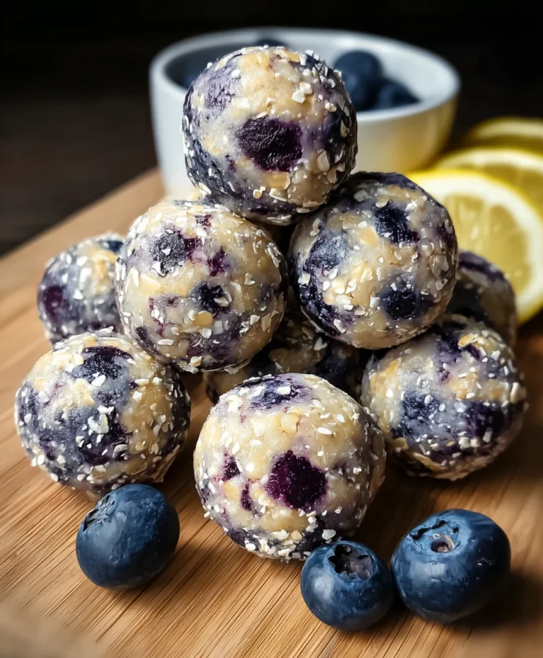 No-Bake Lemon Blueberry Protein Bites
