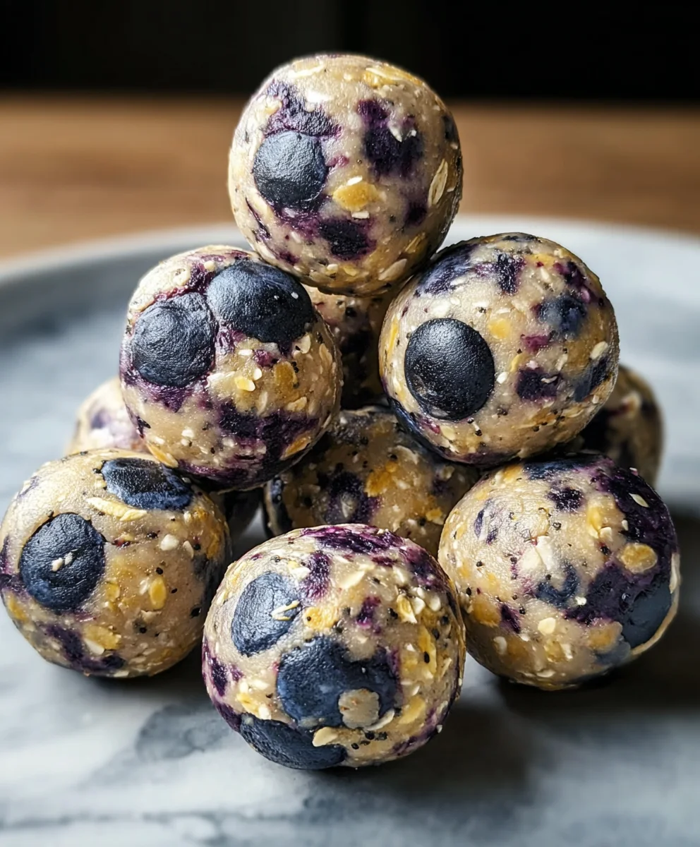 No-Bake Lemon Blueberry Protein Bites