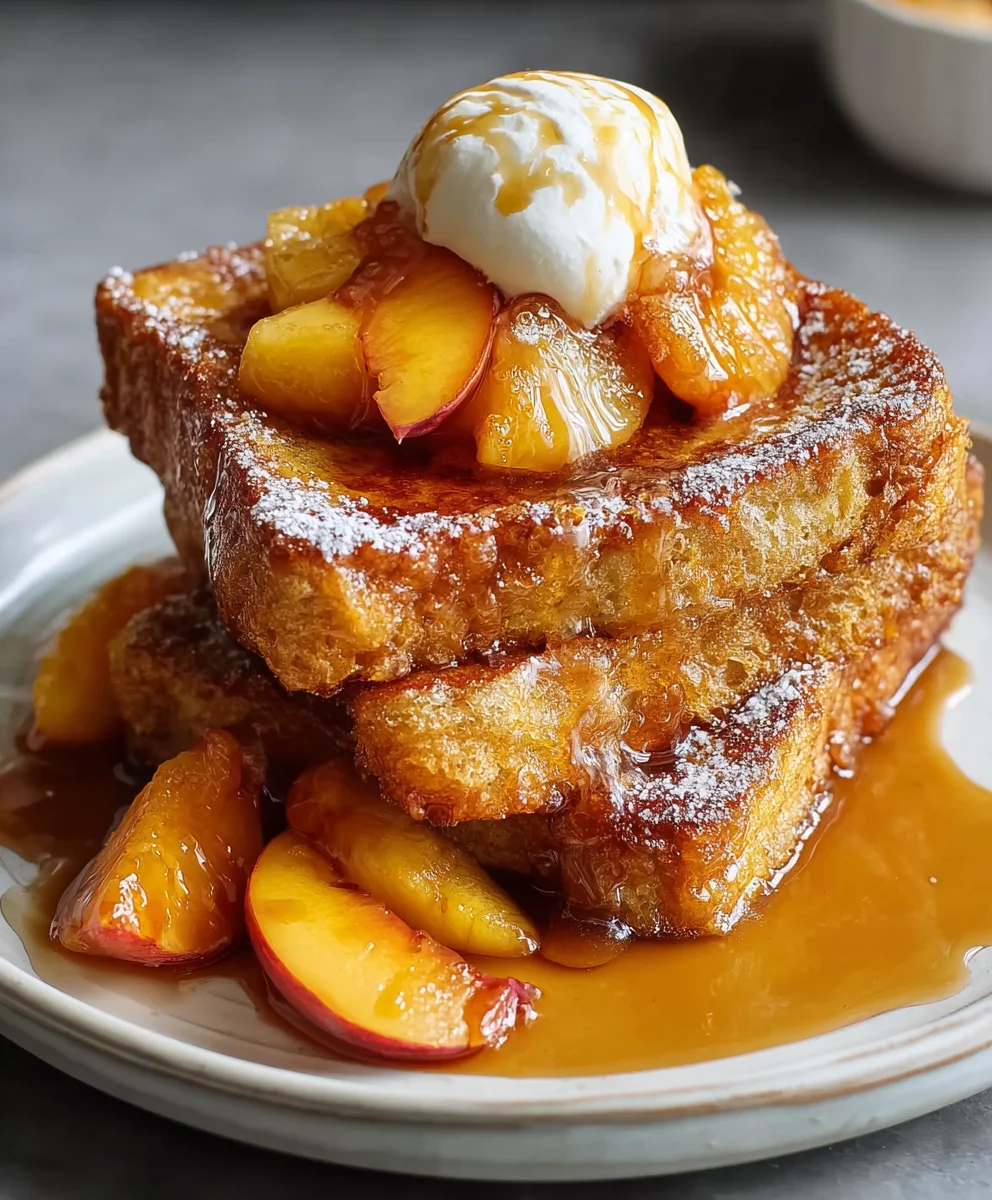 Peach Cobbler French Toast Easy Recipe