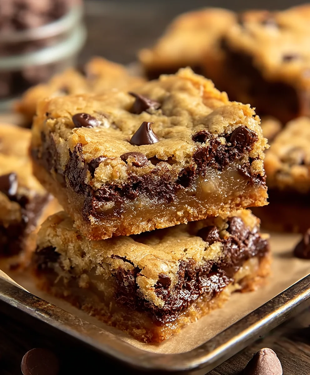 Gooey Chocolate Chip Cookie Bars - Best Recipe Ever