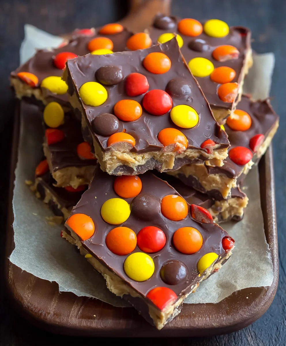 Reese's Pieces Peanut Butter Bark-Easy Sweet Treat