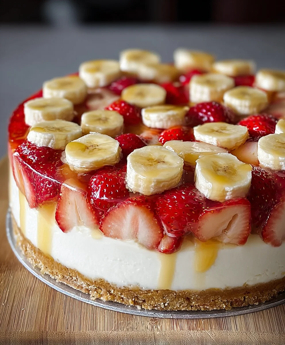 Strawberry Banana Cheesecake Pudding-Dessert